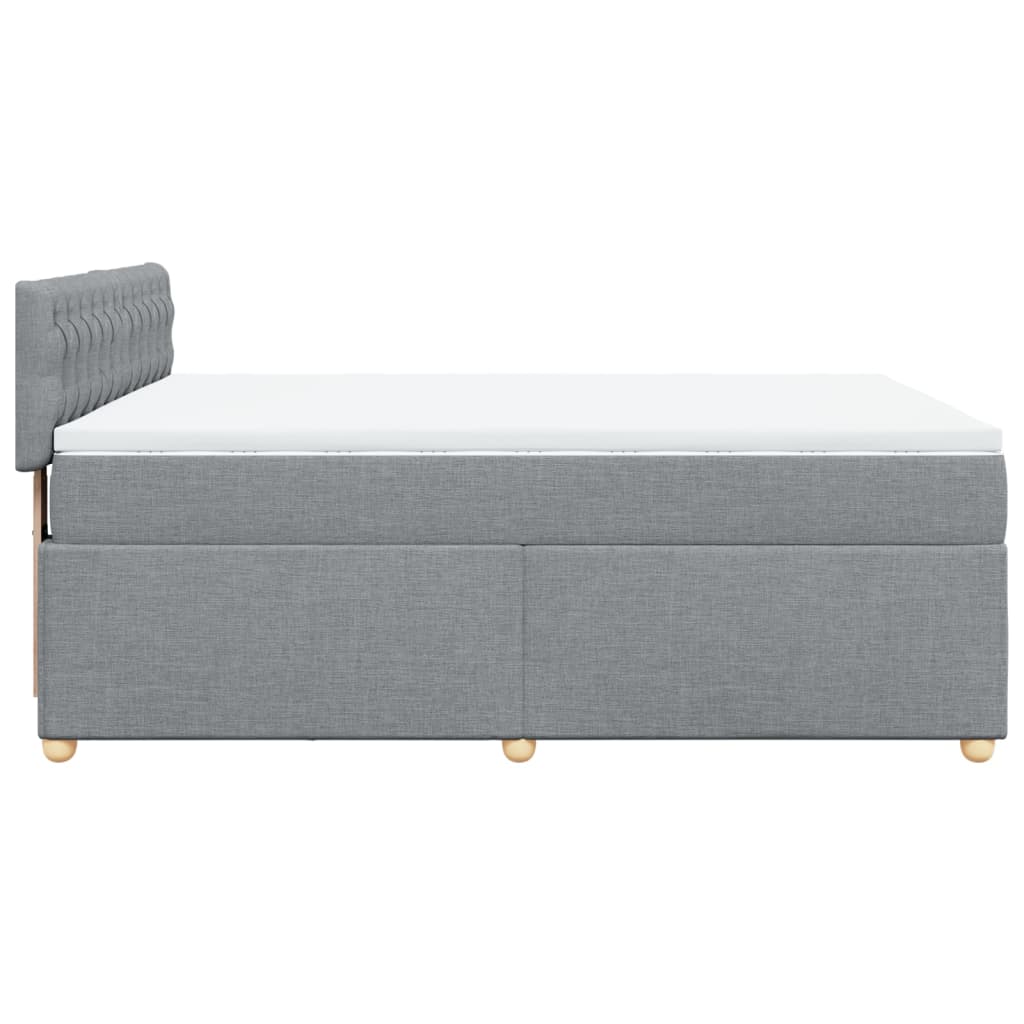 vidaXL Κρεβάτι Boxspring με Στρώμα Αν. Πράσινο 160x200εκ Υφασμάτινο