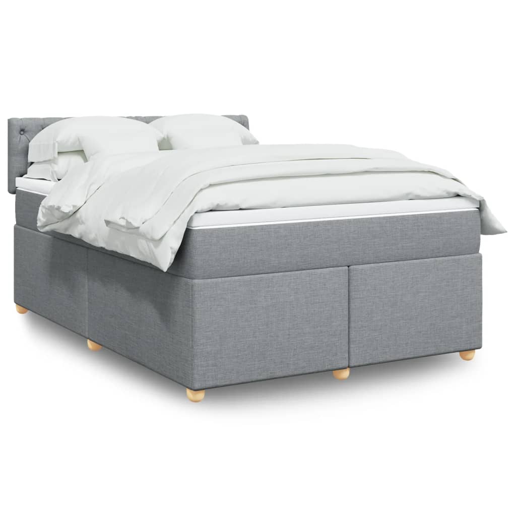 vidaXL Κρεβάτι Boxspring με Στρώμα Αν. Πράσινο 160x200εκ Υφασμάτινο