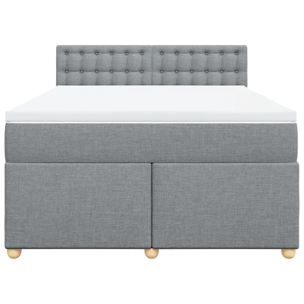 vidaXL Κρεβάτι Boxspring με Στρώμα Αν. Πράσινο 160x200εκ Υφασμάτινο