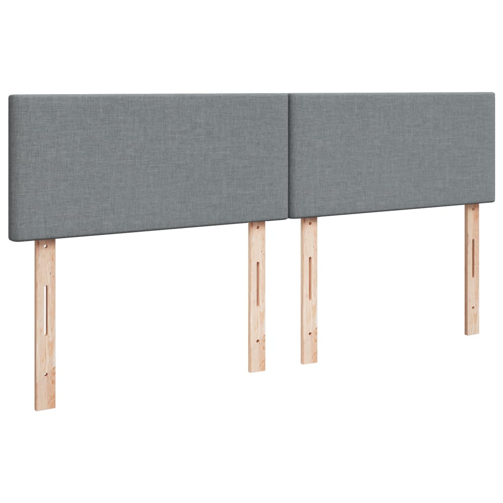 vidaXL Κρεβάτι Boxspring με Στρώμα Ανοιχτό Γκρι 180x200 εκ. Υφασμάτινο