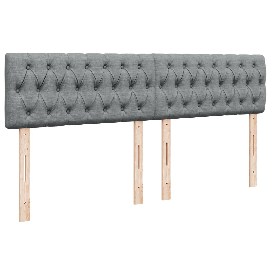 vidaXL Κρεβάτι Boxspring με Στρώμα Ανοιχτό Γκρι 180x200 εκ. Υφασμάτινο