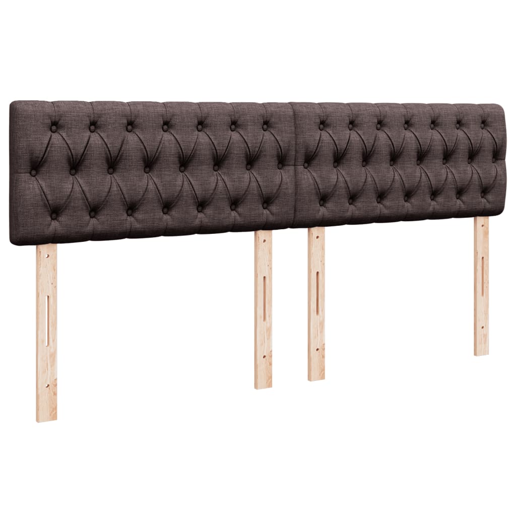 vidaXL Κρεβάτι Boxspring με Στρώμα Σκούρο Καφέ 180x200 εκ Υφασμάτινο