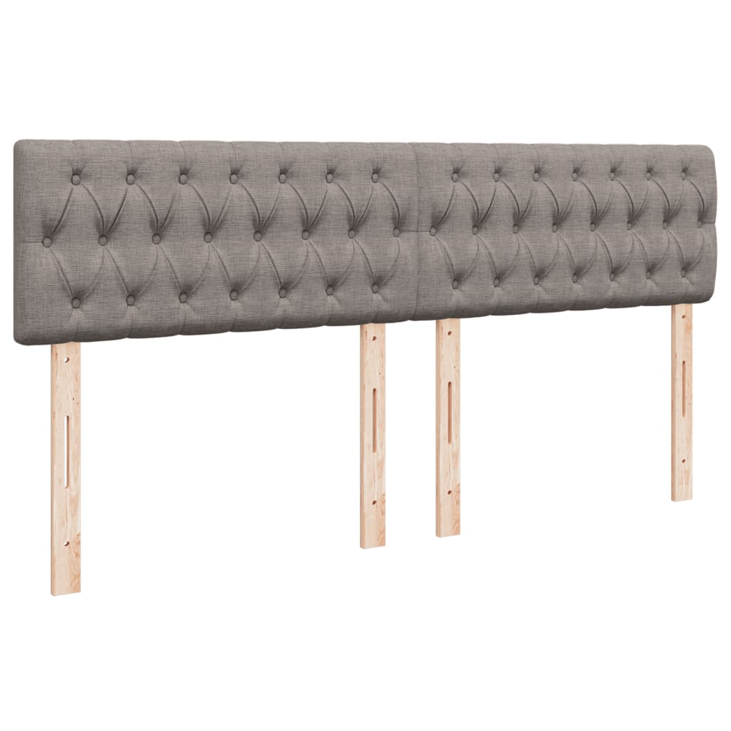 vidaXL Κρεβάτι Boxspring με Στρώμα Taupe 200x200 εκ. Υφασμάτινο