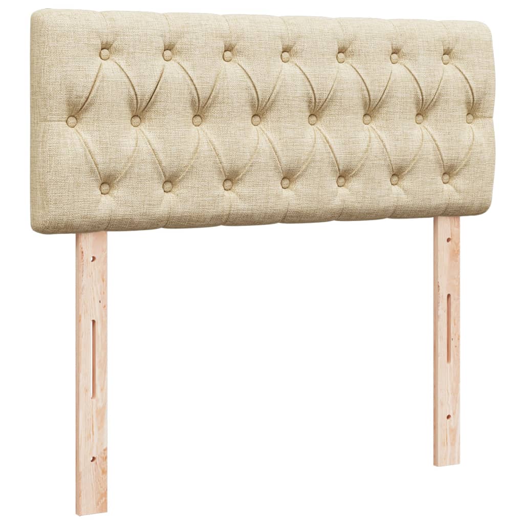 vidaXL Κρεβάτι Boxspring με Στρώμα Κρεμ 120x190 εκ. Υφασμάτινο