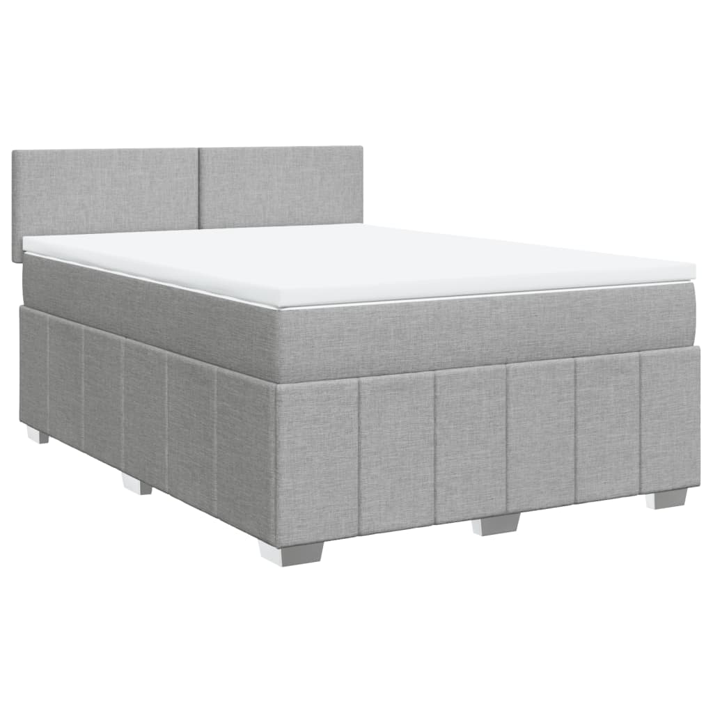 vidaXL Κρεβάτι Boxspring με Στρώμα Αν. Πράσινο 160x200εκ Υφασμάτινο