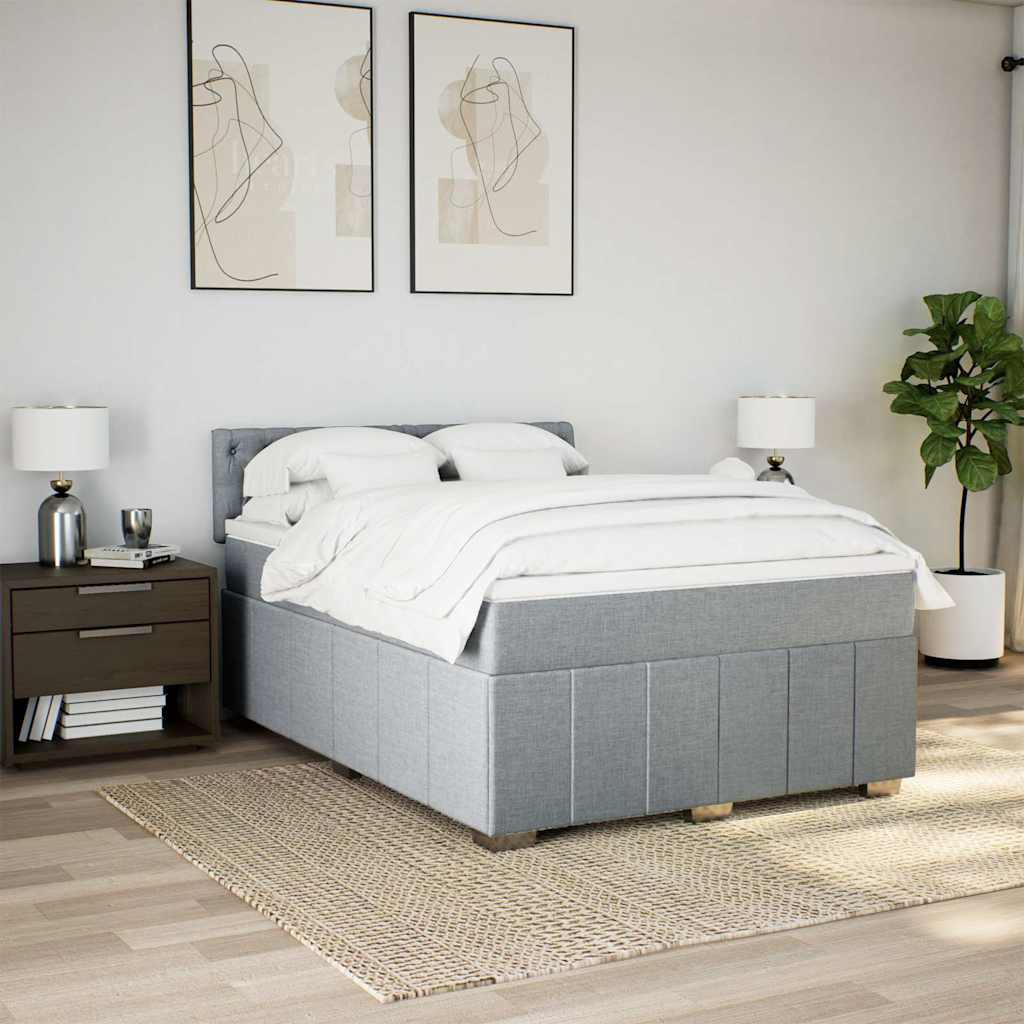 vidaXL Κρεβάτι Boxspring με Στρώμα Αν. Πράσινο 160x200εκ Υφασμάτινο