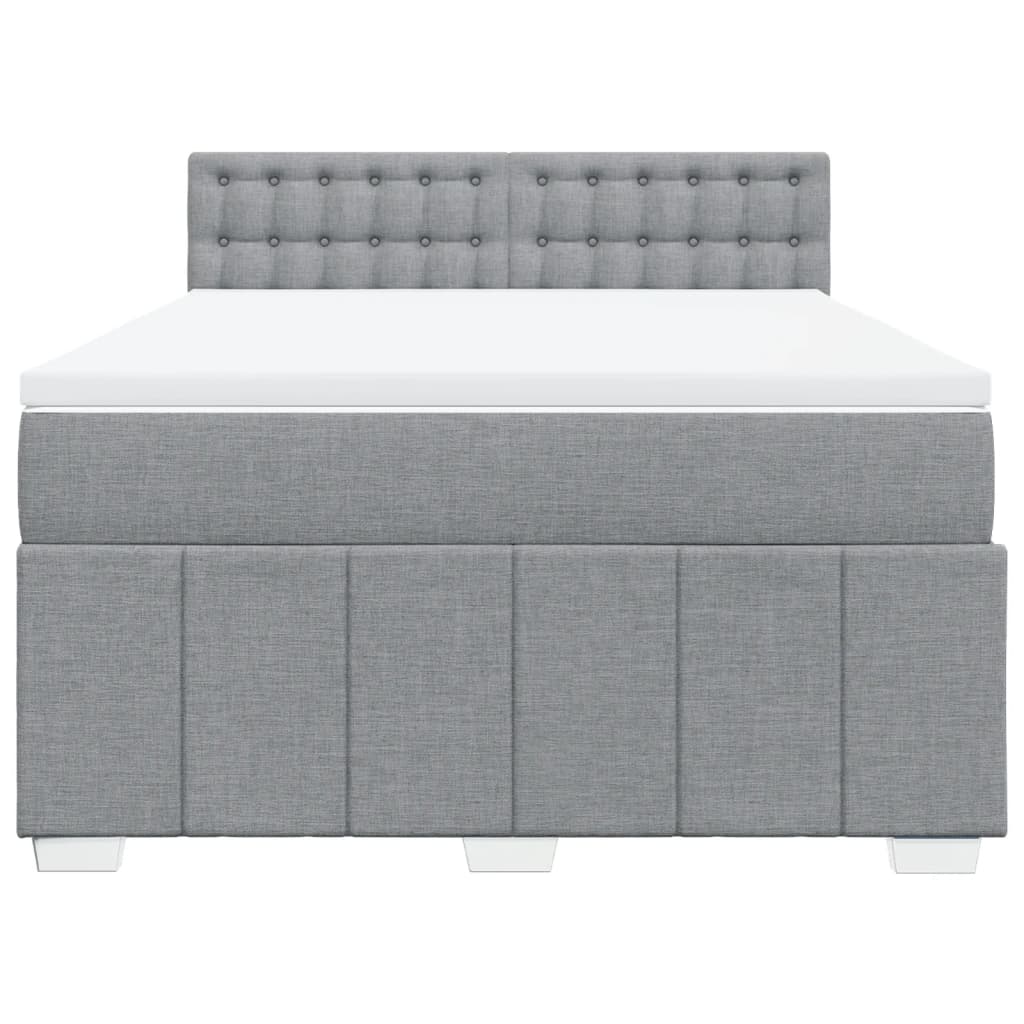 vidaXL Κρεβάτι Boxspring με Στρώμα Αν. Πράσινο 160x200εκ Υφασμάτινο