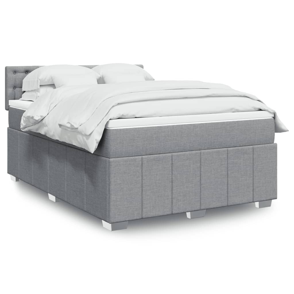 vidaXL Κρεβάτι Boxspring με Στρώμα Αν. Πράσινο 160x200εκ Υφασμάτινο