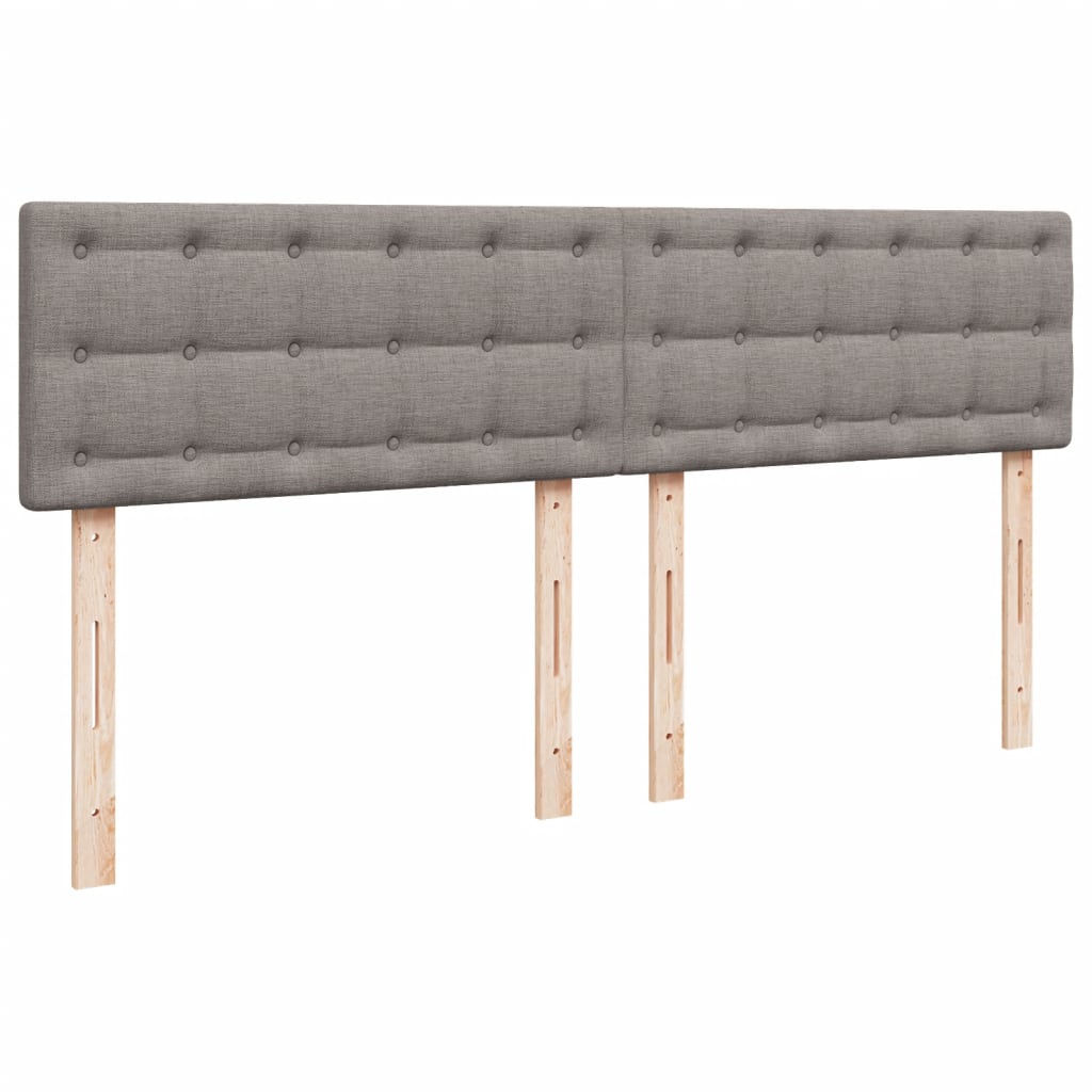 vidaXL Κρεβάτι Boxspring με Στρώμα Taupe 180x200 εκ. Υφασμάτινο