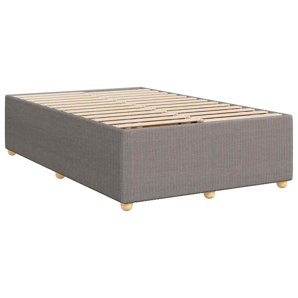 vidaXL Κρεβάτι Boxspring με Στρώμα Taupe 120x200 εκ. Υφασμάτινο