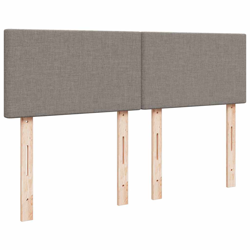 vidaXL Κρεβάτι Boxspring με Στρώμα Taupe 140x200 εκ. Υφασμάτινο