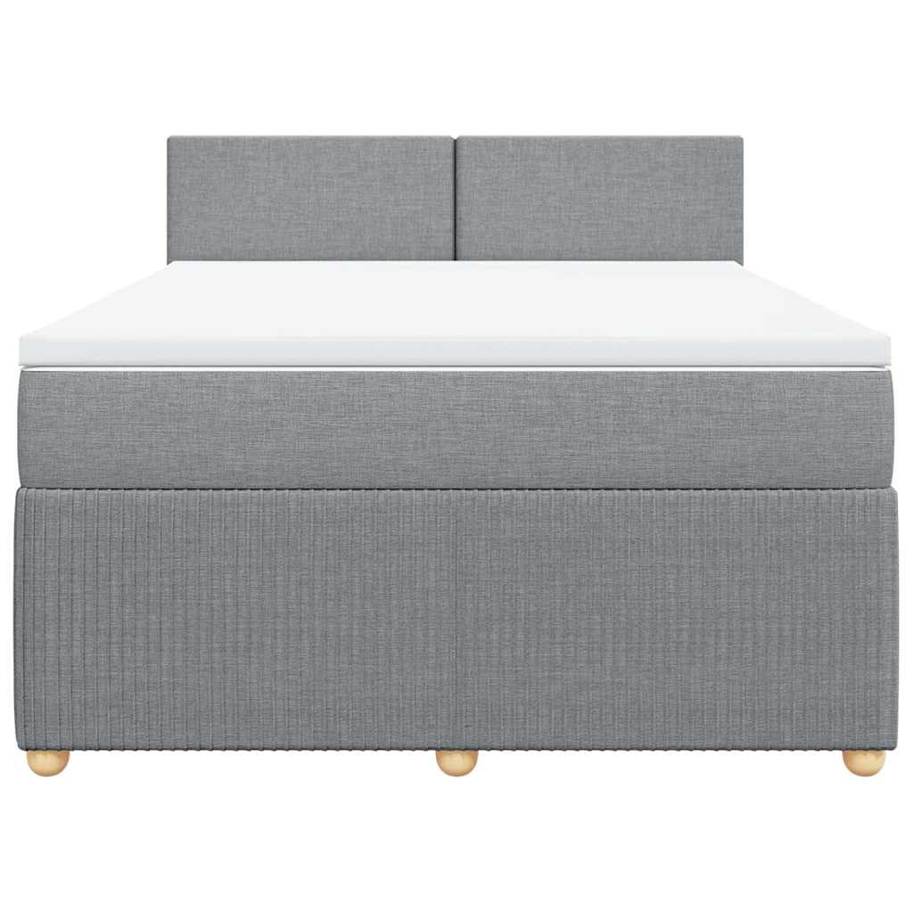 vidaXL Κρεβάτι Boxspring με Στρώμα Αν. Πράσινο 160x200εκ Υφασμάτινο