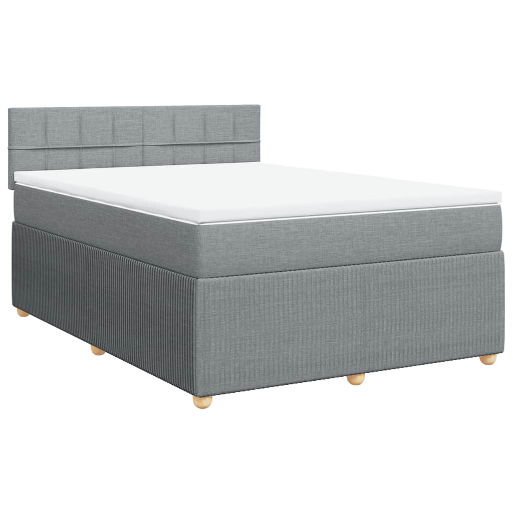 vidaXL Κρεβάτι Boxspring με Στρώμα Αν. Πράσινο 160x200εκ Υφασμάτινο