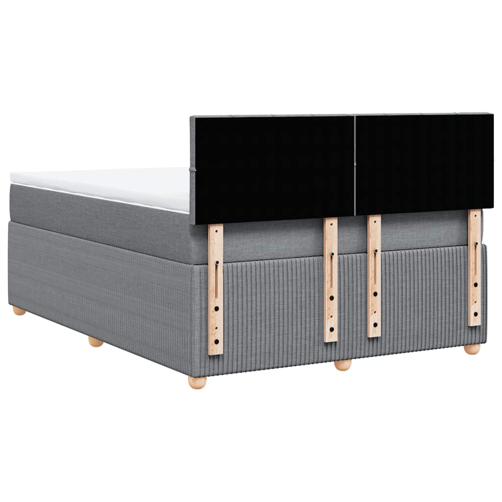 vidaXL Κρεβάτι Boxspring με Στρώμα Αν. Πράσινο 160x200εκ Υφασμάτινο