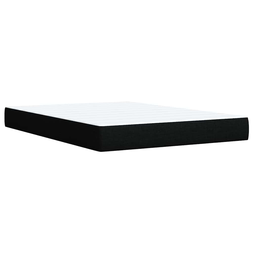 vidaXL Κρεβάτι Boxspring με Στρώμα Μαύρο 160x200 εκ. Υφασμάτινο