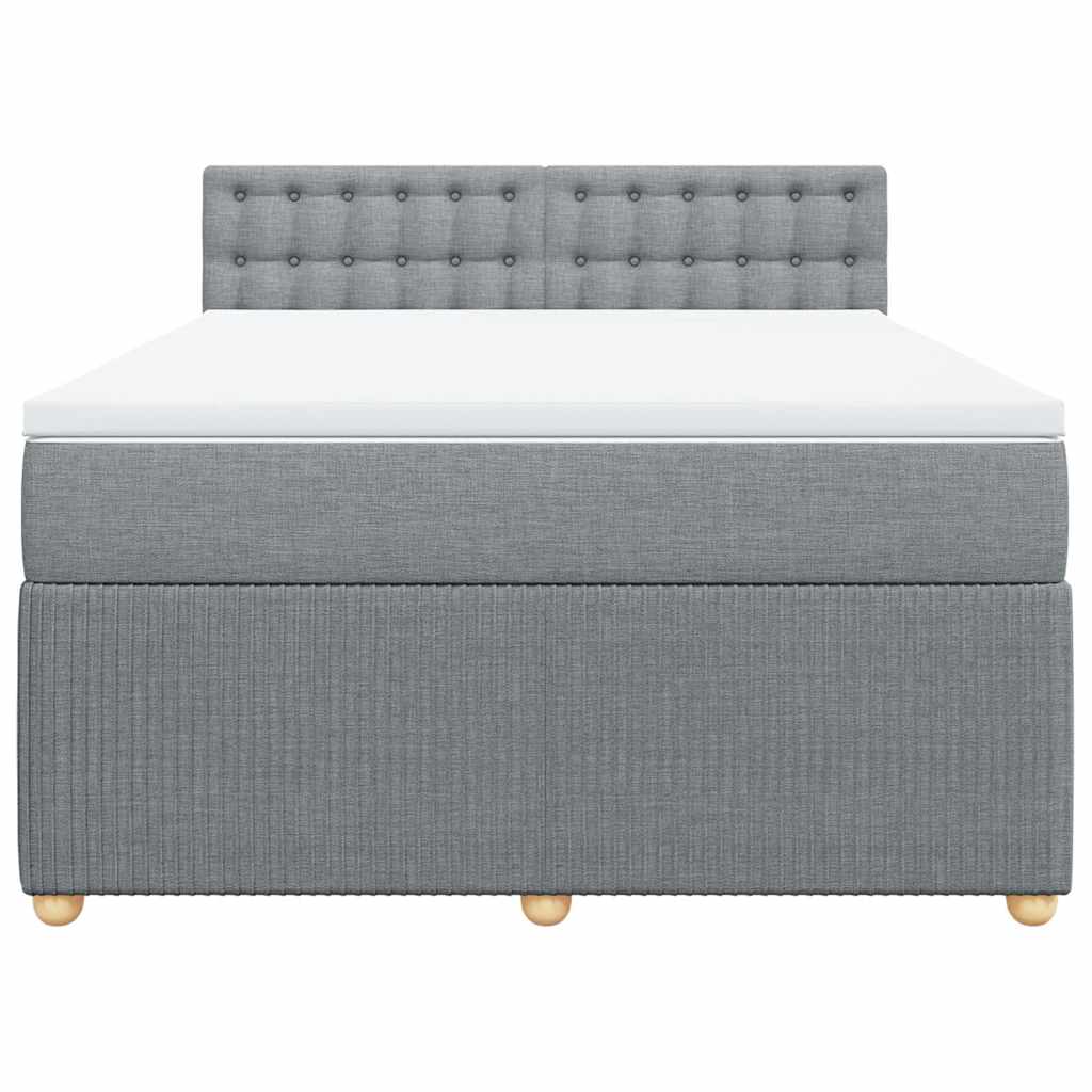 vidaXL Κρεβάτι Boxspring με Στρώμα Αν. Πράσινο 160x200εκ Υφασμάτινο