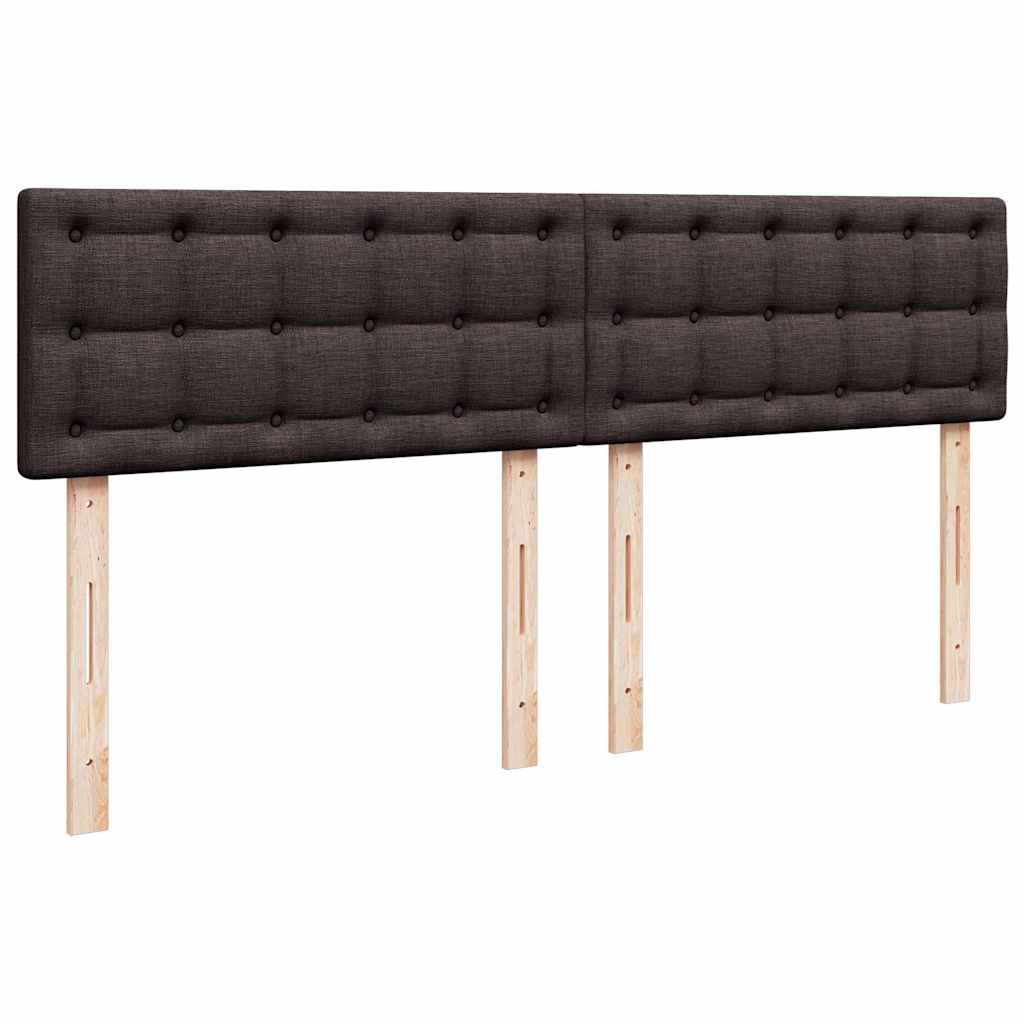 vidaXL Κρεβάτι Boxspring με Στρώμα Σκούρο Καφέ 180x200 εκ Υφασμάτινο