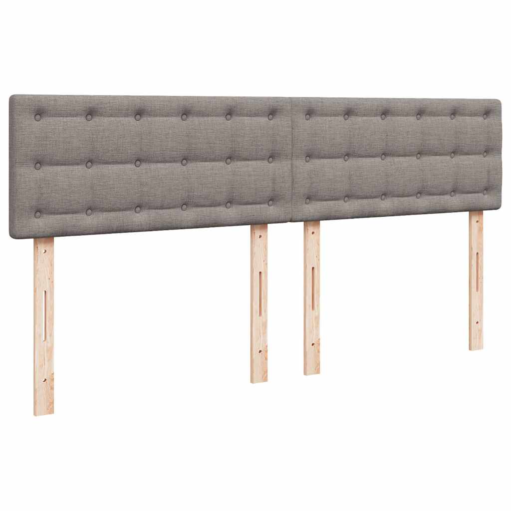 vidaXL Κρεβάτι Boxspring με Στρώμα Taupe 180x200 εκ. Υφασμάτινο