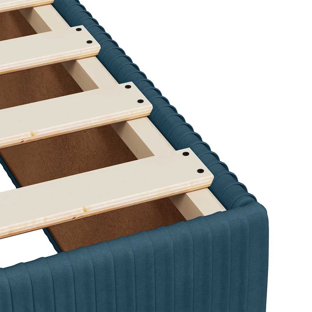 vidaXL Κρεβάτι Boxspring με Στρώμα Μπλε 180x200 εκ. Βελούδινο