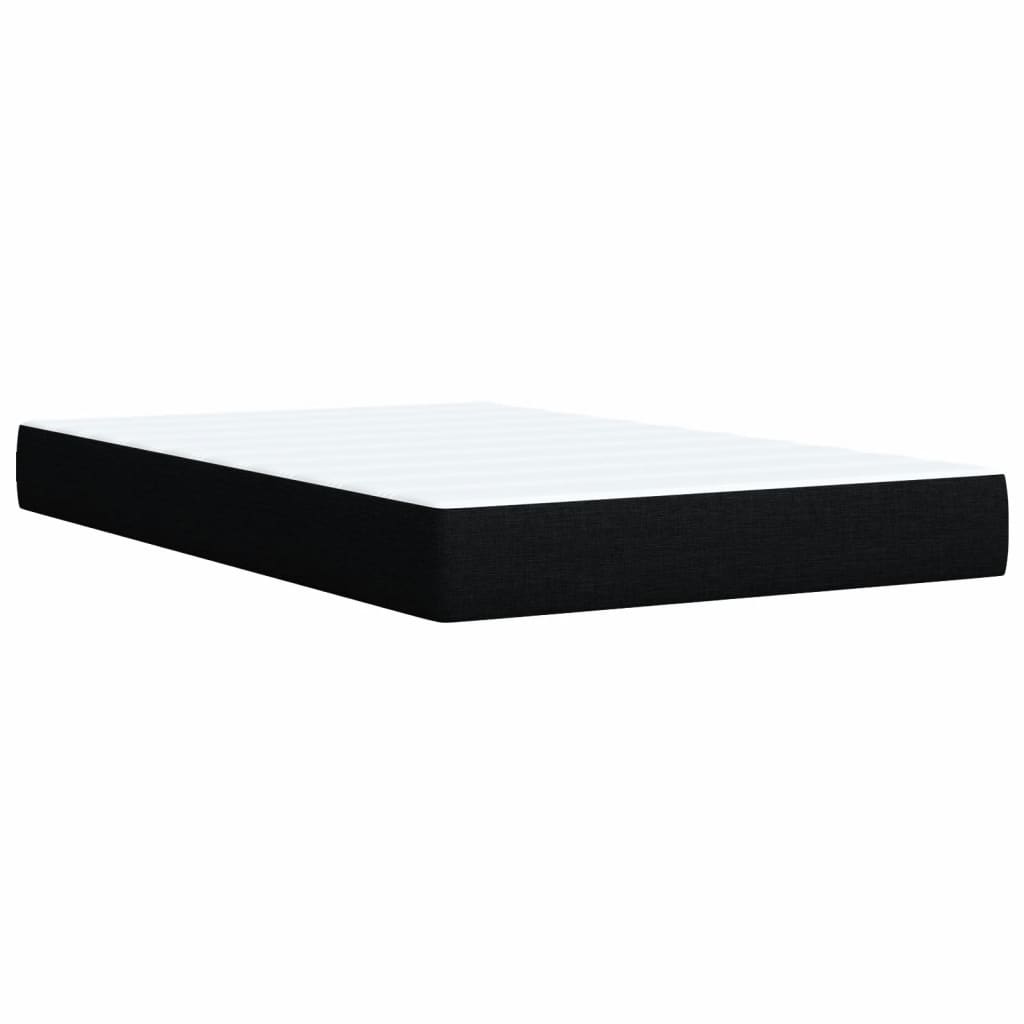 vidaXL Κρεβάτι Boxspring με Στρώμα Μαύρο 80 x 200 εκ. Υφασμάτινο