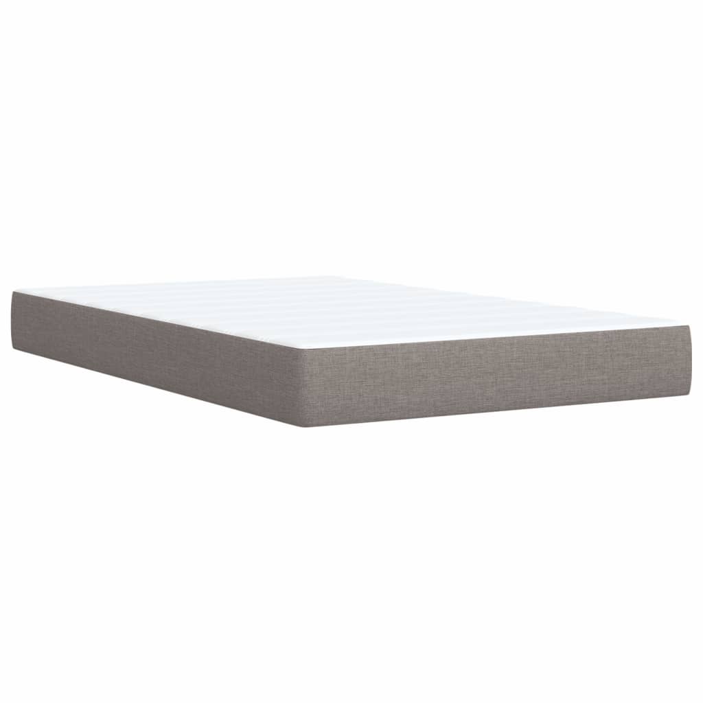 vidaXL Κρεβάτι Boxspring με Στρώμα Taupe 90x190 εκ.Υφασμάτινο