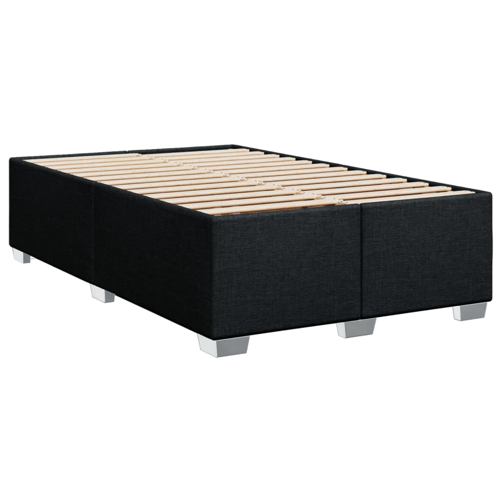 vidaXL Κρεβάτι Boxspring με Στρώμα Μαύρο 100 x 200 εκ. Υφασμάτινο