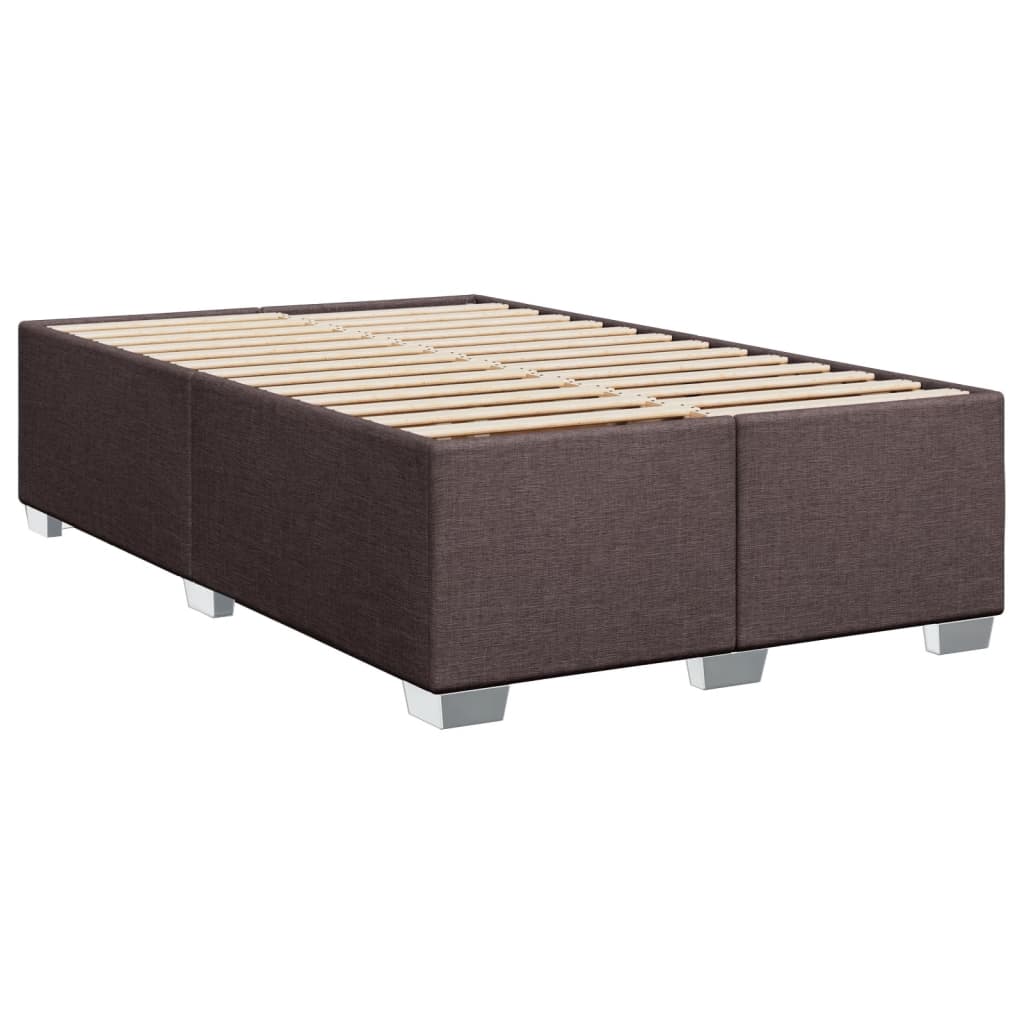 vidaXL Κρεβάτι Boxspring με Στρώμα Σκούρο Καφέ 100x200 εκ. Υφασμάτινο