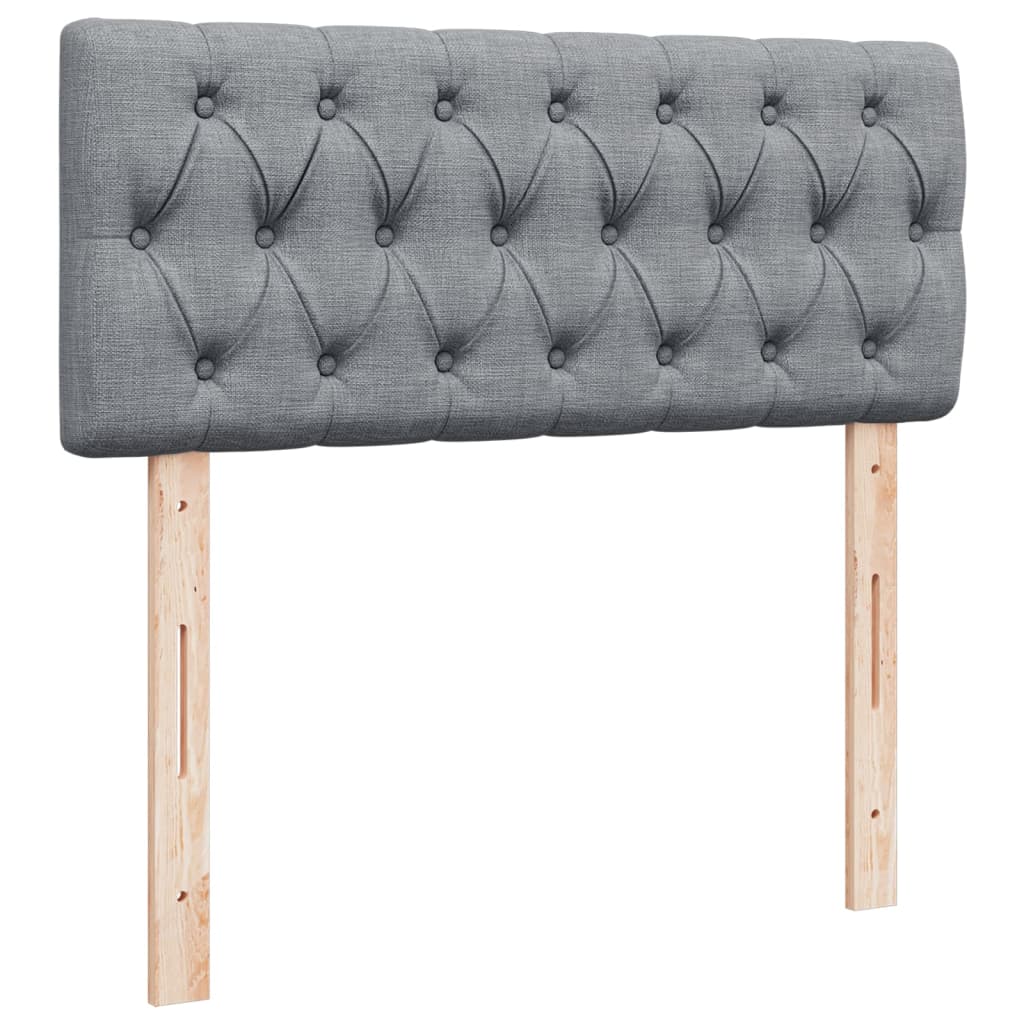 vidaXL Κρεβάτι Boxspring με Στρώμα Ανοιχτό Γκρι 120x200 εκ. Υφασμάτινο
