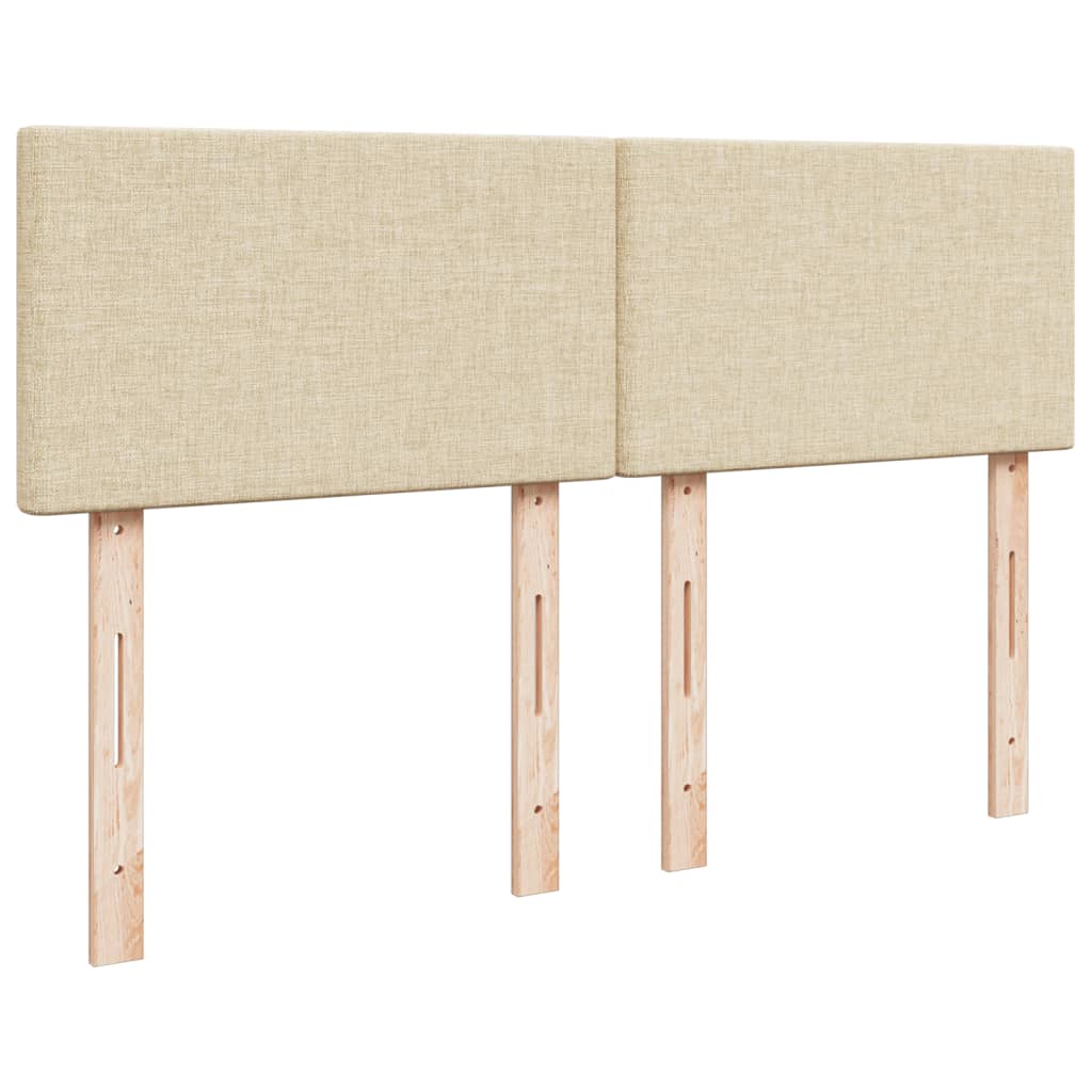 vidaXL Κρεβάτι Boxspring με Στρώμα Κρεμ 140x190 εκ. Υφασμάτινο