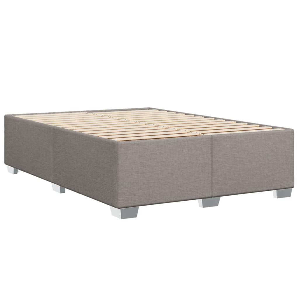 vidaXL Κρεβάτι Boxspring με Στρώμα Taupe 140x200 εκ. Υφασμάτινο