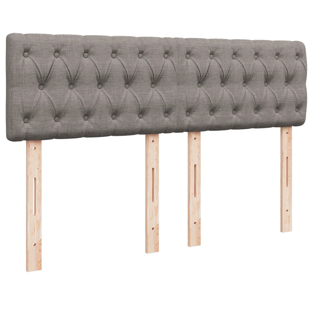 vidaXL Κρεβάτι Boxspring με Στρώμα Taupe 140x200 εκ. Υφασμάτινο