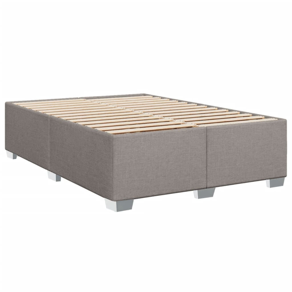 vidaXL Κρεβάτι Boxspring με Στρώμα Taupe 140x200 εκ. Υφασμάτινο