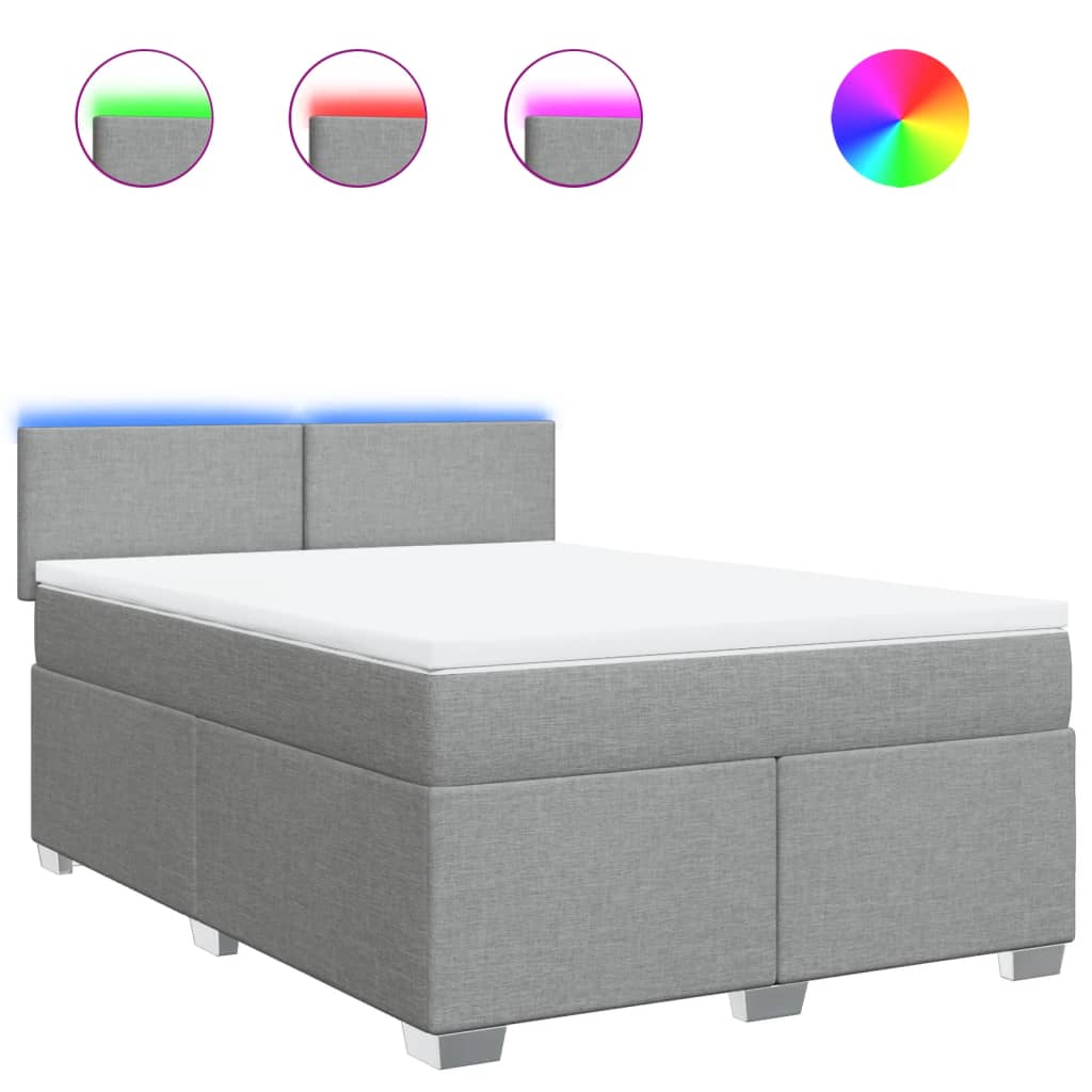vidaXL Κρεβάτι Boxspring με Στρώμα Αν. Πράσινο 160x200εκ Υφασμάτινο