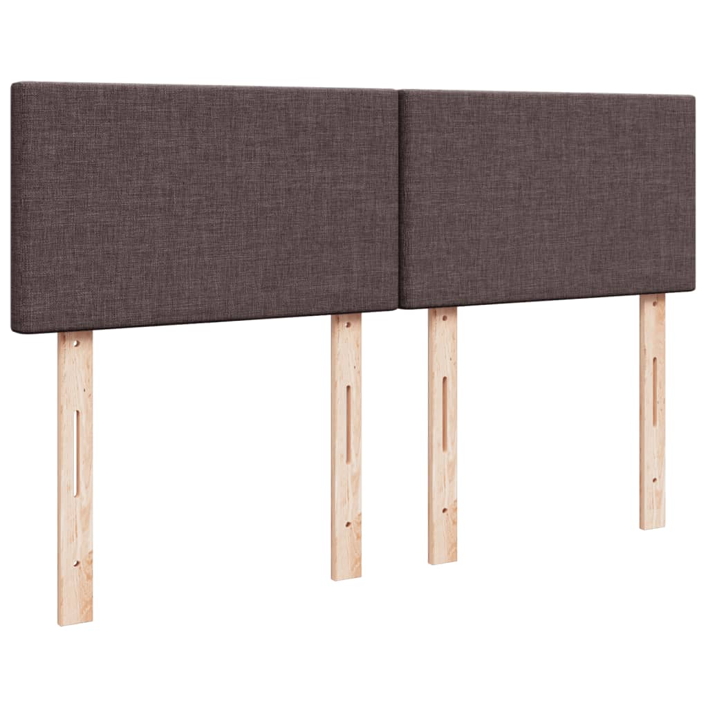 vidaXL Κρεβάτι Boxspring με Στρώμα Σκούρο Καφέ 160x200 εκ Υφασμάτινο