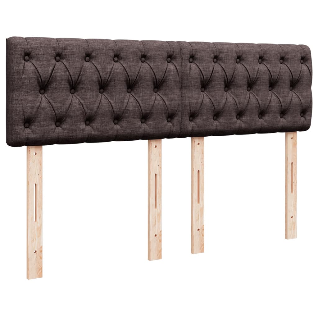 vidaXL Κρεβάτι Boxspring με Στρώμα Σκούρο Καφέ 160x200 εκ Υφασμάτινο