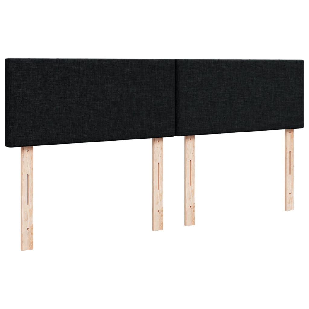 vidaXL Κρεβάτι Boxspring με Στρώμα Μαύρο 180x200 εκ. Υφασμάτινο