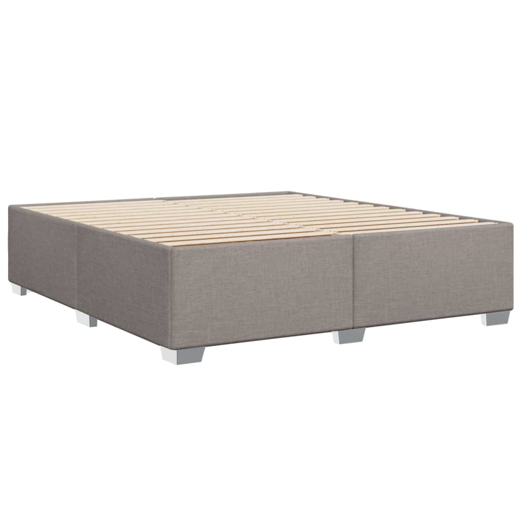 vidaXL Κρεβάτι Boxspring με Στρώμα Taupe 180x200 εκ. Υφασμάτινο