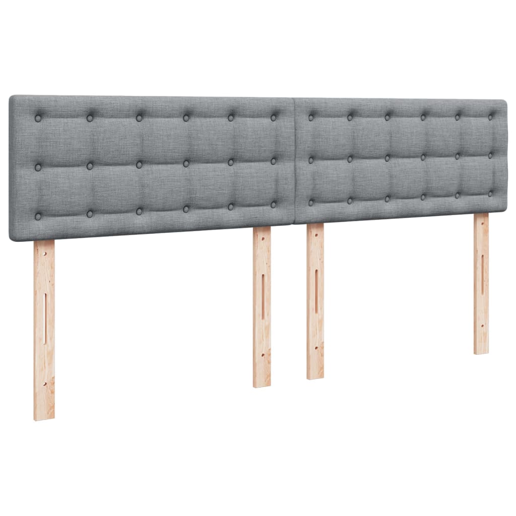 vidaXL Κρεβάτι Boxspring με Στρώμα Ανοιχτό Γκρι 180x200 εκ. Υφασμάτινο