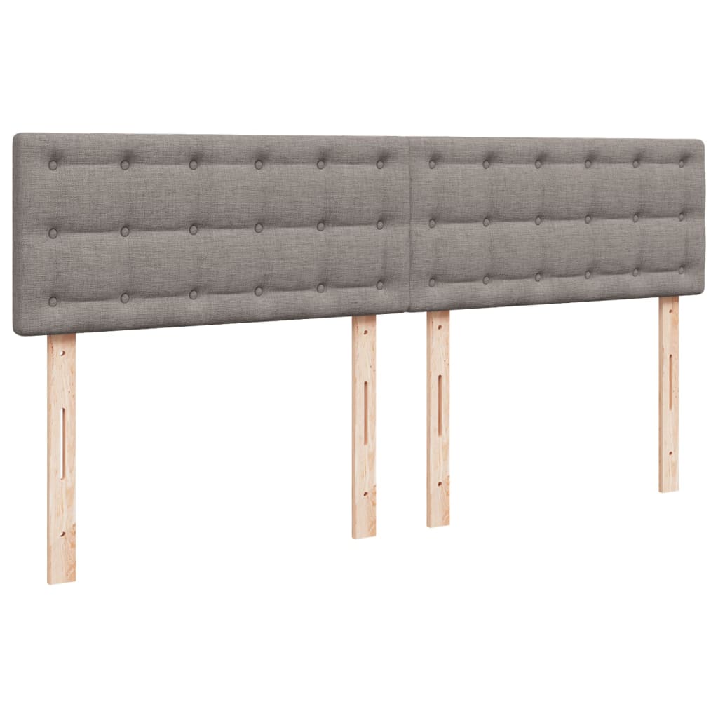 vidaXL Κρεβάτι Boxspring με Στρώμα Taupe 180x200 εκ. Υφασμάτινο