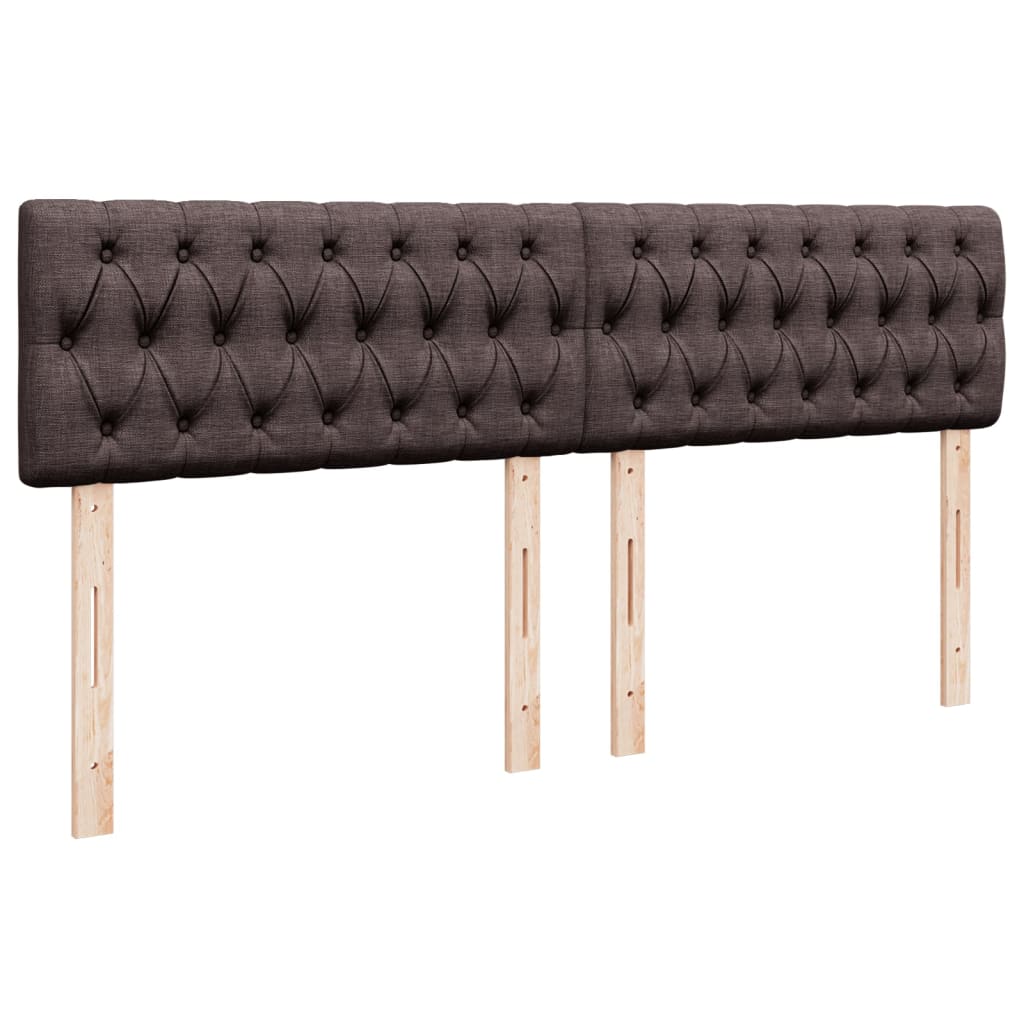 vidaXL Κρεβάτι Boxspring με Στρώμα Σκούρο Καφέ 200x200 εκ. Υφασμάτινο