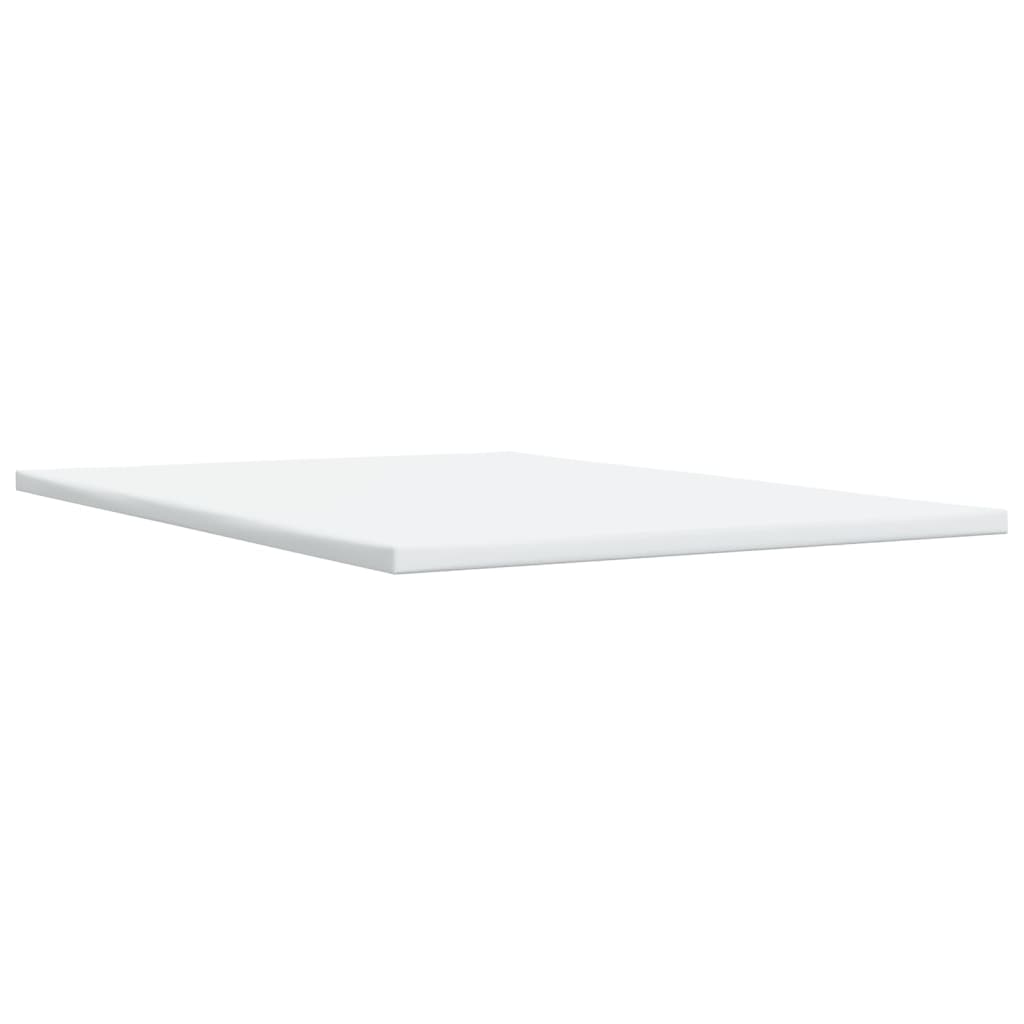 vidaXL Κρεβάτι Boxspring με Στρώμα Λευκό 140x190εκ.από Συνθετικό Δέρμα