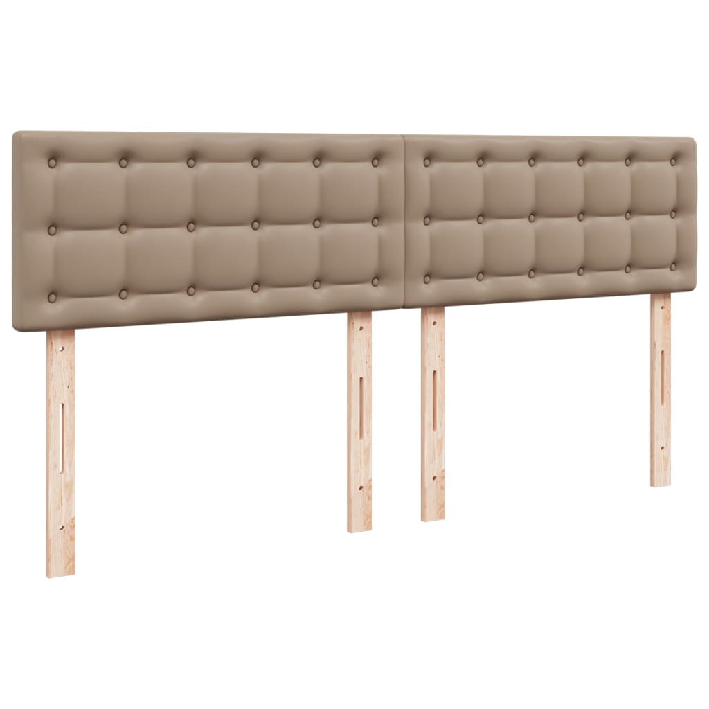 vidaXL Κρεβάτι Boxspring με Στρώμα Καπουτσίνο 180x200 εκ. Συνθ. Δέρμα
