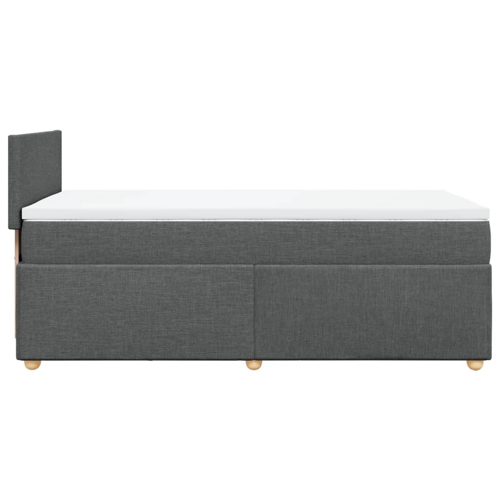 vidaXL Κρεβάτι Boxspring με Στρώμα Σκούρο Γκρι 80x200 εκ. Υφασμάτινο
