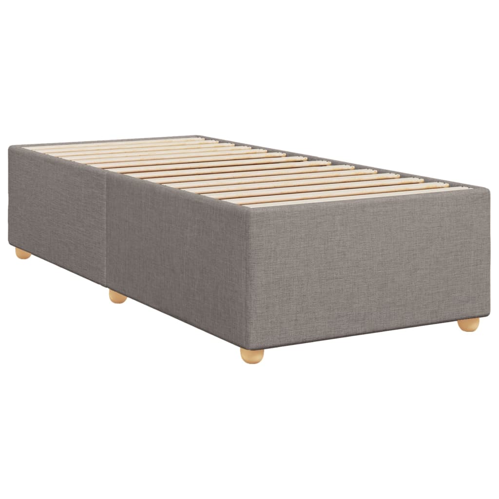 vidaXL Κρεβάτι Boxspring με Στρώμα Taupe 100 x 200 εκ. Υφασμάτινο