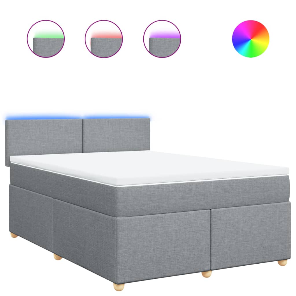 vidaXL Κρεβάτι Boxspring με Στρώμα Αν. Πράσινο 160x200εκ Υφασμάτινο