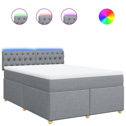 vidaXL Κρεβάτι Boxspring με Στρώμα Αν. Πράσινο 160x200εκ Υφασμάτινο
