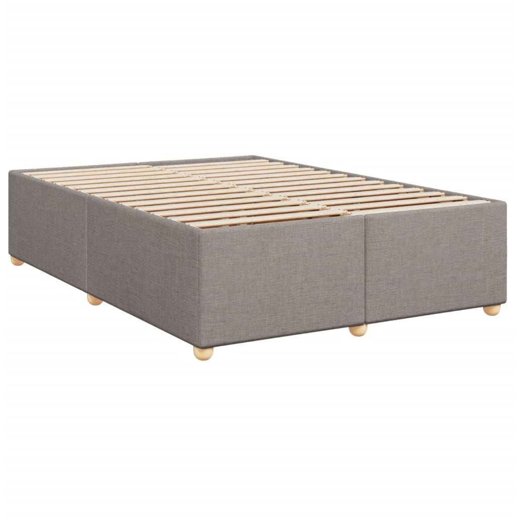 vidaXL Κρεβάτι Boxspring με Στρώμα Taupe 160x200 εκ. Υφασμάτινο