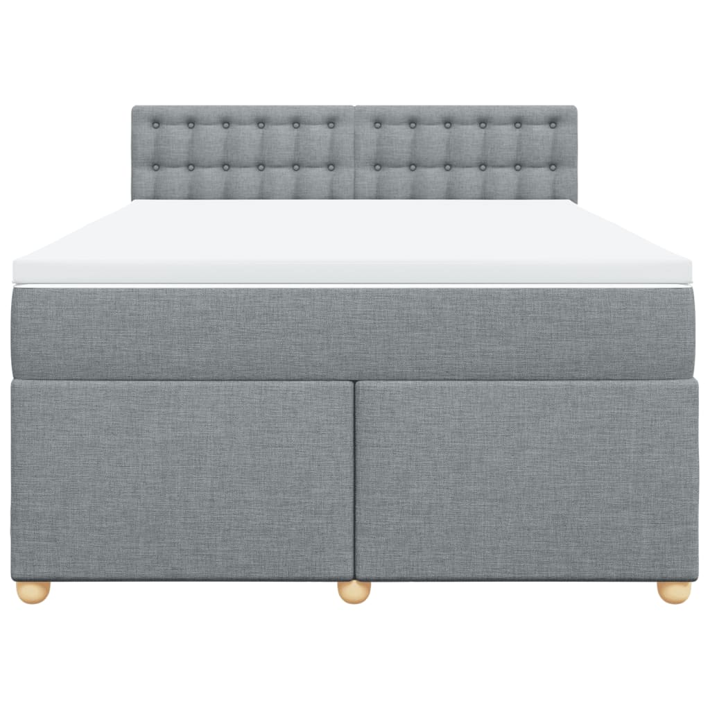 vidaXL Κρεβάτι Boxspring με Στρώμα Αν. Πράσινο 160x200εκ Υφασμάτινο