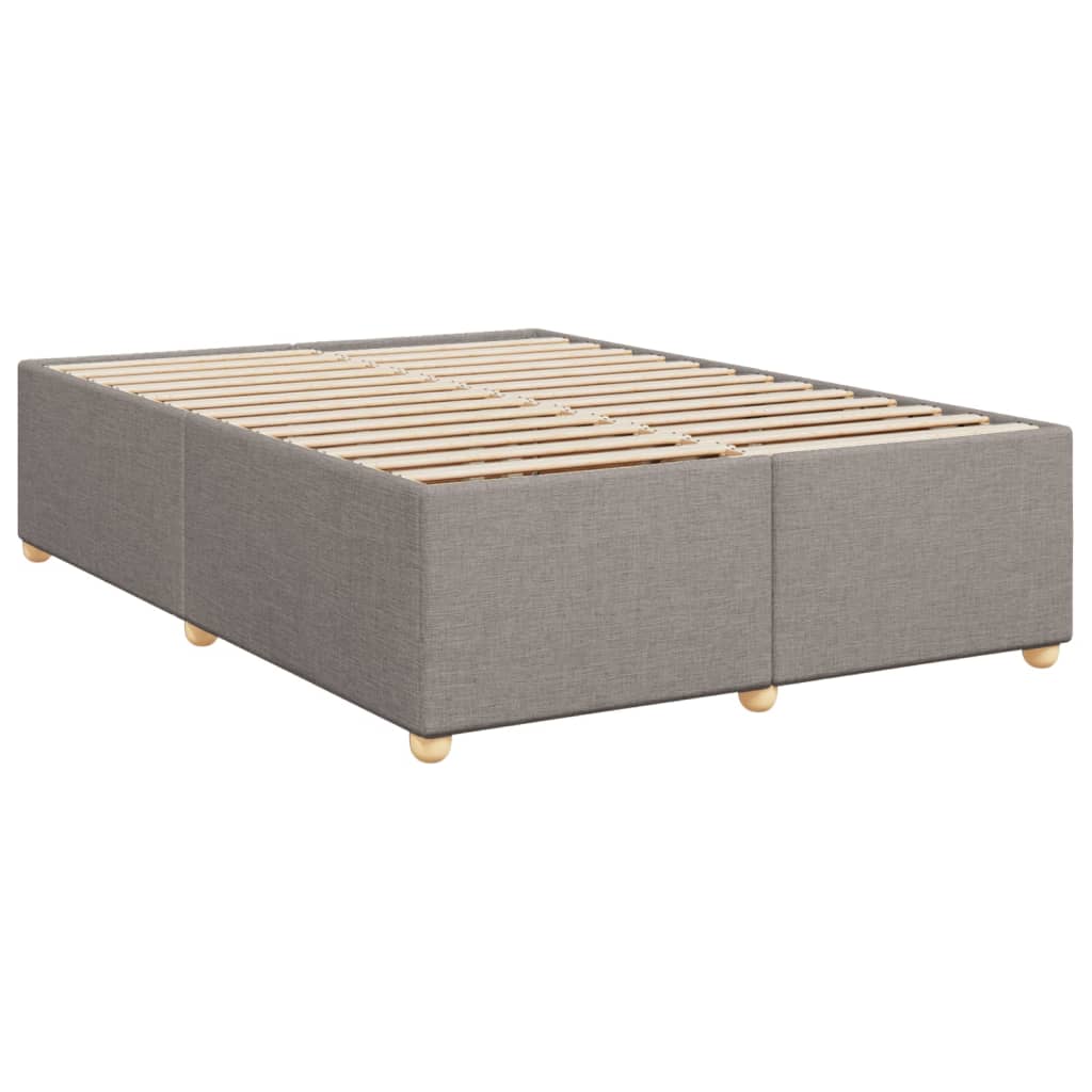 vidaXL Κρεβάτι Boxspring με Στρώμα Taupe 160x200 εκ. Υφασμάτινο
