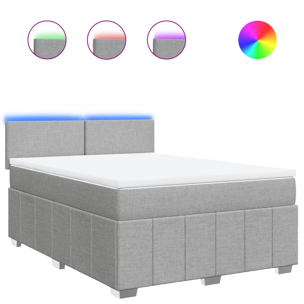vidaXL Κρεβάτι Boxspring με Στρώμα Αν. Πράσινο 160x200εκ Υφασμάτινο